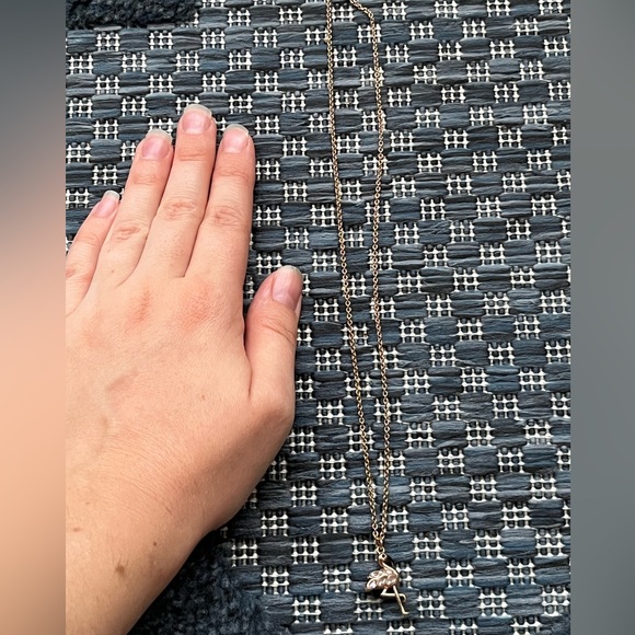 Kate Spade Bird’s The Word Rose Gold Flamingo Necklace - Picture 2 of 7
